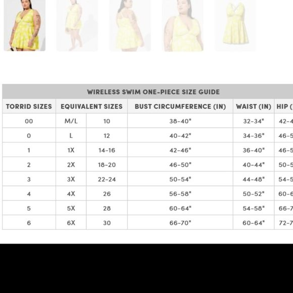 TORRID Graphic Pineapple Wireless Mid Lace Trimmed Skirted Swim Dress NWT 3X - Picture 15 of 15